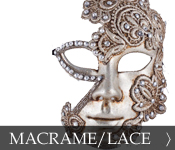 Decorative Venetian Masquerade Mask Macrame Lace